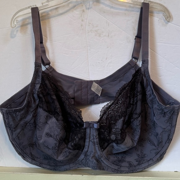 WonderBra NEW Printed Full Support Underwire Lace Top Cup Bra Plus Size 44D NWOT - Picture 8 of 15